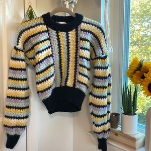 Multicolored textured sweater
